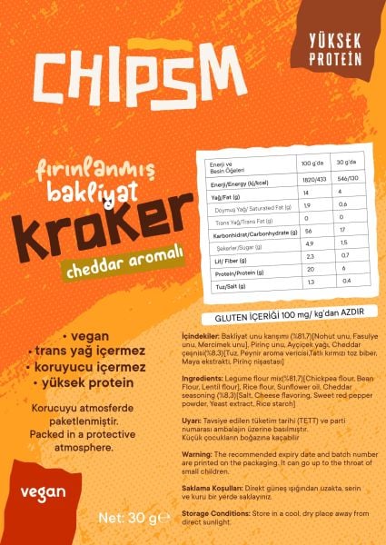 CHIPSM Cheddar Soslu Kraker 15'li