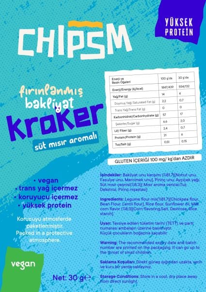 CHIPSM Süt Mısır Soslu Kraker 15'li