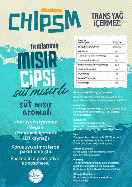 CHIPSM Mısır ve Pirinç Cips Tanışma Paketi 5'li