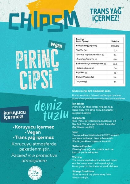 CHIPSM Mısır ve Pirinç Cips Tanışma Paketi 5'li