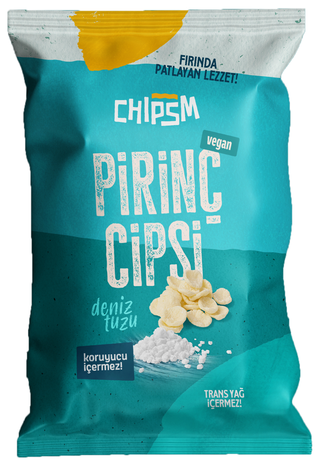CHIPSM Pirinç Cips Deniz Tuzlu 5'li